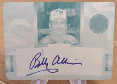 2012 Press Pass Legends Cyan Printing Plate Auto 1/1 Bobby Allison - Image 1 of 2