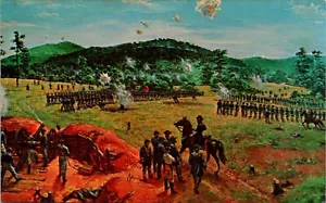 Marietta, GA Union Attack on Confederates Kennesaw Postcard Chrome Unposted - Picture 1 of 2
