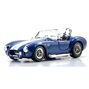 1/43 Shelby Cobra 427 S/C ragno blu scuro con modello a righe di Kyosho KS 03018MBL - Foto 1 di 11