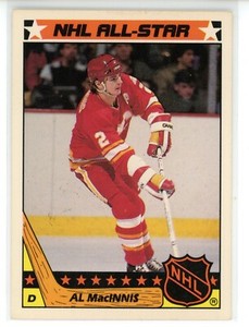1987-88 Topps Hockey Sticker Insert #9 Al MacInnis (Flames)