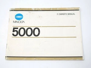 Minolta 5000 Instruction Manual - Picture 1 of 3