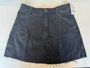 Free People Gr. 31 (12) Cosmico Flirt Fransen Saum Parker Denim Minirock Neu mit Etikett - Bild 1 von 9