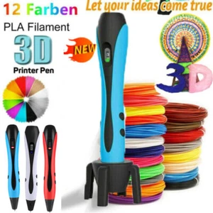 DIY Kinder 3D Stifte Set 3D Druckstift 12 Farben PLA Filament 3D Printing Pen EU - Bild 1 von 56