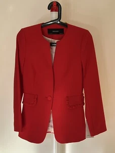 Zara Women's Red Suit Dress Blazer Jacket Size XS New With Tags - REG $99 - Picture 1 of 5