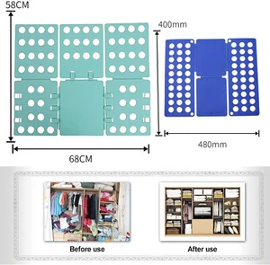 Wäschefalter Faltbrett PREMIUM Wäschefalltbrett Falthilfe Hemdenfalter grün - Bild 1 von 2