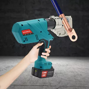 Rechargeable Cable Electric Hydraulic Pliers Crimping Tool Set 18V 400mm² 13 Die - Picture 1 of 16