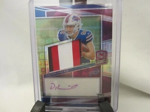 Dalton Kincaid - 2023 Panini Spectra Purple Prizm Rookie Patch Auto 12 /30 RPA - Bild 1 von 4