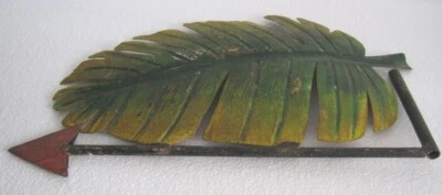 Vintage old iron leaf weathervane , embossed weather vane  - Image 1 of 4