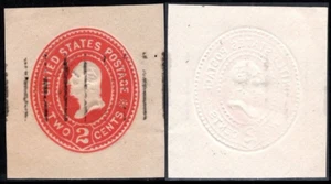 US Stamps U369 2c Cut Square Used [F63] - Picture 1 of 1