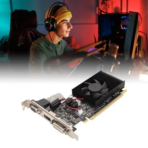 GT730 2GB GDDR3 Graphics Card Single Cooling Fan 64 Bit 810MHz 1000MHz Graph Fit - Picture 1 of 22