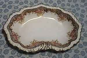 Staffordshire Tray / Plate  ●  England  ●  Floral  ●  Arc / Crescent - Picture 1 of 6