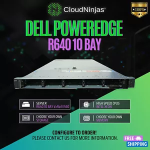 Dell PowerEdge R640 10 Bay VxRail E560 1x Xeon Gold 5122 RJ45 DDR4 CTO Server - Picture 1 of 6