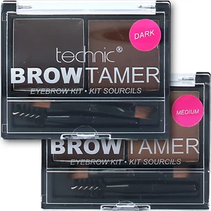 TECHNIC Brow Tamer Compact Eyebrow Eye Brow Kit Powder Wax Brow Definer Brush - Picture 1 of 3