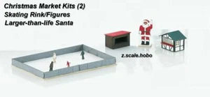 Marklin Z Christmas Building Kits Ice Skating Rink Santa Market Stalls *NEWinUSA - Picture 1 of 6