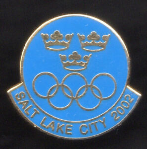 SALT LAKE 2002 OLYMPIC GAMES. SMALL NOC PIN. SWEDEN.