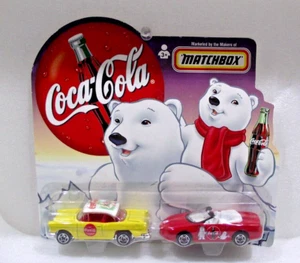 Matchbox Coca Cola Dad's '55 Chevy Bel Air & Son’s '98 Camaro Convertible - Picture 1 of 6