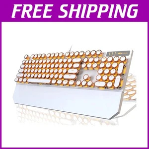 Clicky Clack Blue Switch Mechanical Keyboard, Round Keycaps - Picture 1 of 10