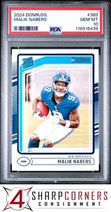 2024 Panini Donruss #383 Malik Nabers RC Rating Rookie Giants PSA 10 - Bild 1 von 12