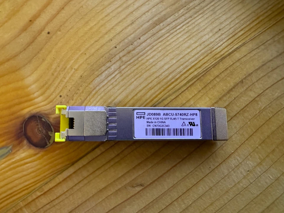 HP X120 JD089B 1000Base SFP RJ-45 T Transceiver Module SFP Modul HPE - Bild 1 von 1