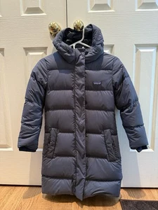Patagonia Girls Down Long Coat Size M 10 Y - Picture 1 of 9
