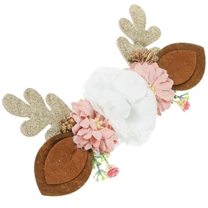  Diadema de Navidad diadema de cuerno de ciervo diadema orejas de alce diadema elástica - Imagen 1 de 12