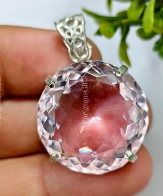 75+ Kt Rosenquarz Rundschliff Deutsch Silber Solitär Lose Edelstein - Bild 1 von 4