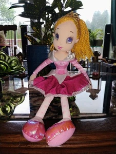 Muñeca de trapo suave Aurora Y2K Mattel Disney La Bella Durmiente 15" juguete de peluche hilo 2006 G - Imagen 1 de 7