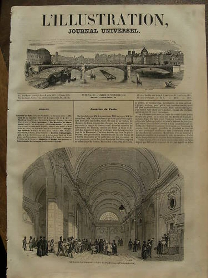 Illustration 1843 No 37 - the Room Of Pas- Treasures A Paris - Image 1 of 1