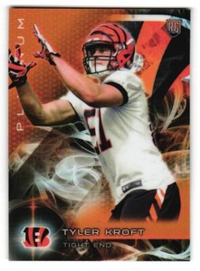 2015 Topps Platinum #112 Tyler Kroft Rookie Orange Refractors