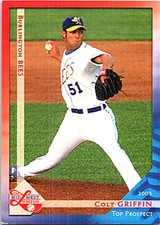 2003 Grandstand Midwest League Minor League Baseball Colt Griffin