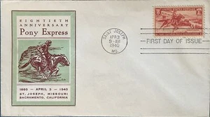 Linprint 894 80th Anniversary of Pony Express St. Joseph Missouri - Picture 1 of 1