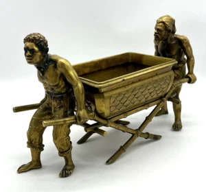 Antica fioriera da tavolo 1800 austriaca o francese in bronzo giardiniere orientalista - Foto 1 di 18