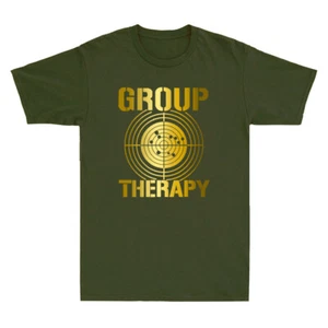 Group Therapy Shooting Range Men T-Shirt Funny Gun Laws Rights 2nd Amendment Tee - Picture 1 of 9