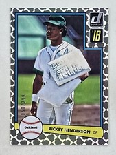 Rickey Henderson 2016 Panini Donruss 1982 Design Holometric /299 #D82-47 Card