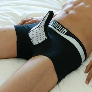 Men's Boxer Briefs Cotton Shorts Panties Underwear Bulge Pouch Underpants NEW - Picture 1 of 24