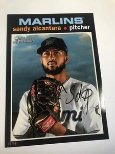 2020 Topps Heritage 03/49 Jumbo 5x7 Sandy Alcantara Marlins 153 - Picture 1 of 1