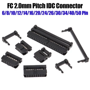 Conector de cable de cabecera hembra de doble fila FC 2,0 mm paso 6/8/10-50 pines IDC - Imagen 1 de 21