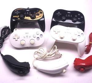 Mando Nintendo Wii OEM Clásico Pro o Nunchuck Rojo Blanco Negro - Tú eliges - Imagen 1 de 19