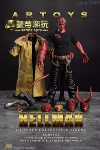 ARTOYS Hellboy 1/6 Scale Action Figure Collectible Hellman Model 4 Heads 12 in - Picture 1 of 10