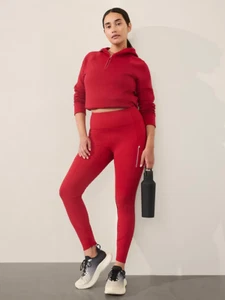 ATHLETA Rainier Tight Leggings Plush Winter | Clover Berry XL NEW - Picture 1 of 4