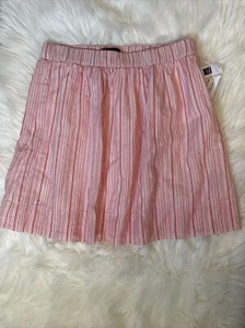 Gap Size 8 Cotton/linen Stripped Knee Length Lined Skirt new - Picture 1 of 5