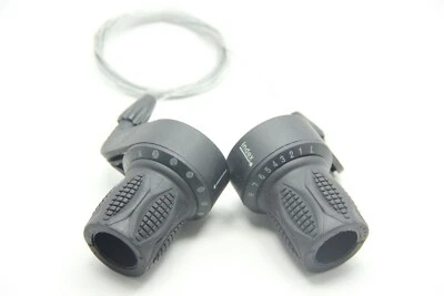Bike Bicycle 3 X 7 21 Speed Shifters Twist Grip Gear Shifters Black  - Image 1 of 4