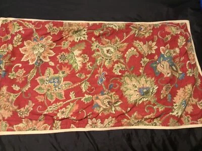 Travesseiro Chaps Annabelle King Sham vermelho verde azul jacobino floral juta tropical - Imagem 1 de 4