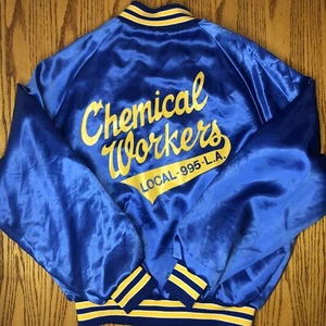 Chemical Workers Union LOCAL-995-L.A. AFL-CIO King Louie Jacket Men’s Size Large - Picture 1 of 5