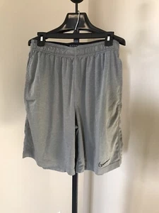 Nike Dri Fit Training Shorts Gray Medium Basketball Running Athletic Mens M - Picture 1 of 4