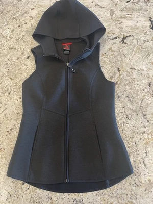 Gerry женщин Sz S толстовка с капюшоном жилет черный акваланг с капюшоном без рукавов куртка на молнии - Изображение 1 из 4