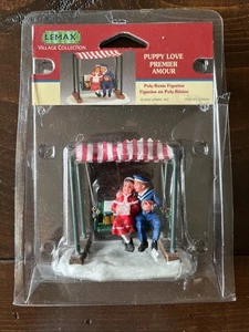 Lemax Puppy Love Figurine Village Collection 2002 Retired Christmas Swing Couple - Picture 1 of 3