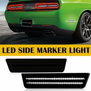 Smoke Lens Marker Rear LED Side Lamp Lights For 08-14 Dodge Challenger Charger - Picture 1 of 15