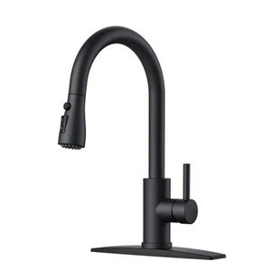 Single Handle Pull Down Sprayer Kitchen Faucet High-Arc Kitchen Sink Faucet with - Picture 1 of 12