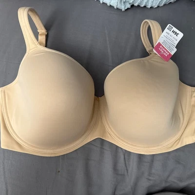 Sutiã feminino bege camiseta com aro 36H Essential Bodywear novo com etiquetas - Imagem 1 de 2